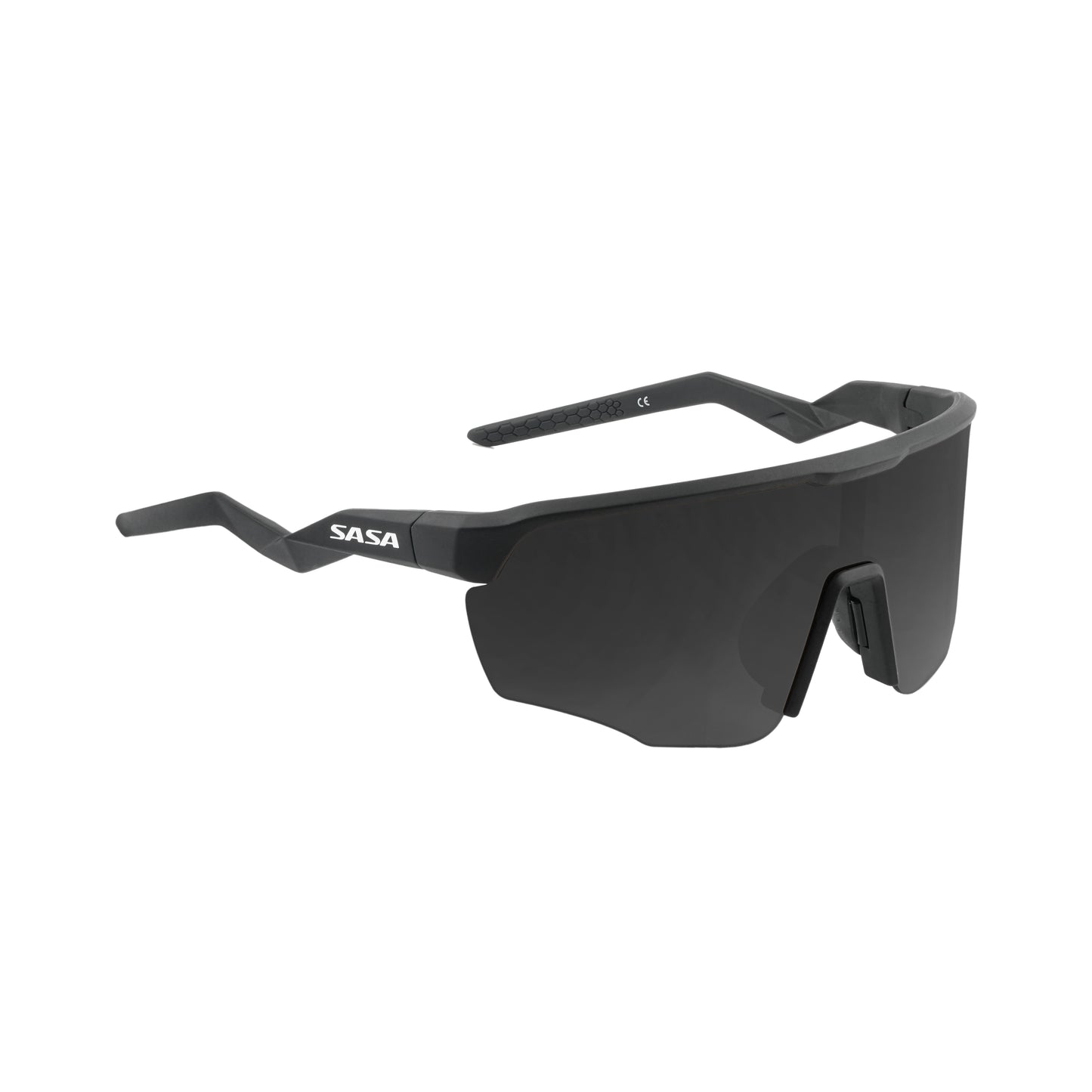 SASA VIPER MATTE BLACK FRAME LENS PC SMOKE (BLACK) SPORTS SUNGLASSES FOR CRICKETI CYCLING I MARATHON