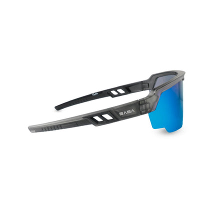 RAPTOR TRANSLUCENT GREY FRAME ICE BLUE REVO LENS