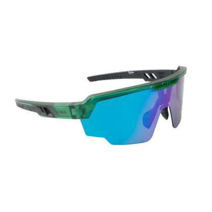 RAPTOR TRANSLUCENT GREEN FRAME ICE BLUE REVO LENS