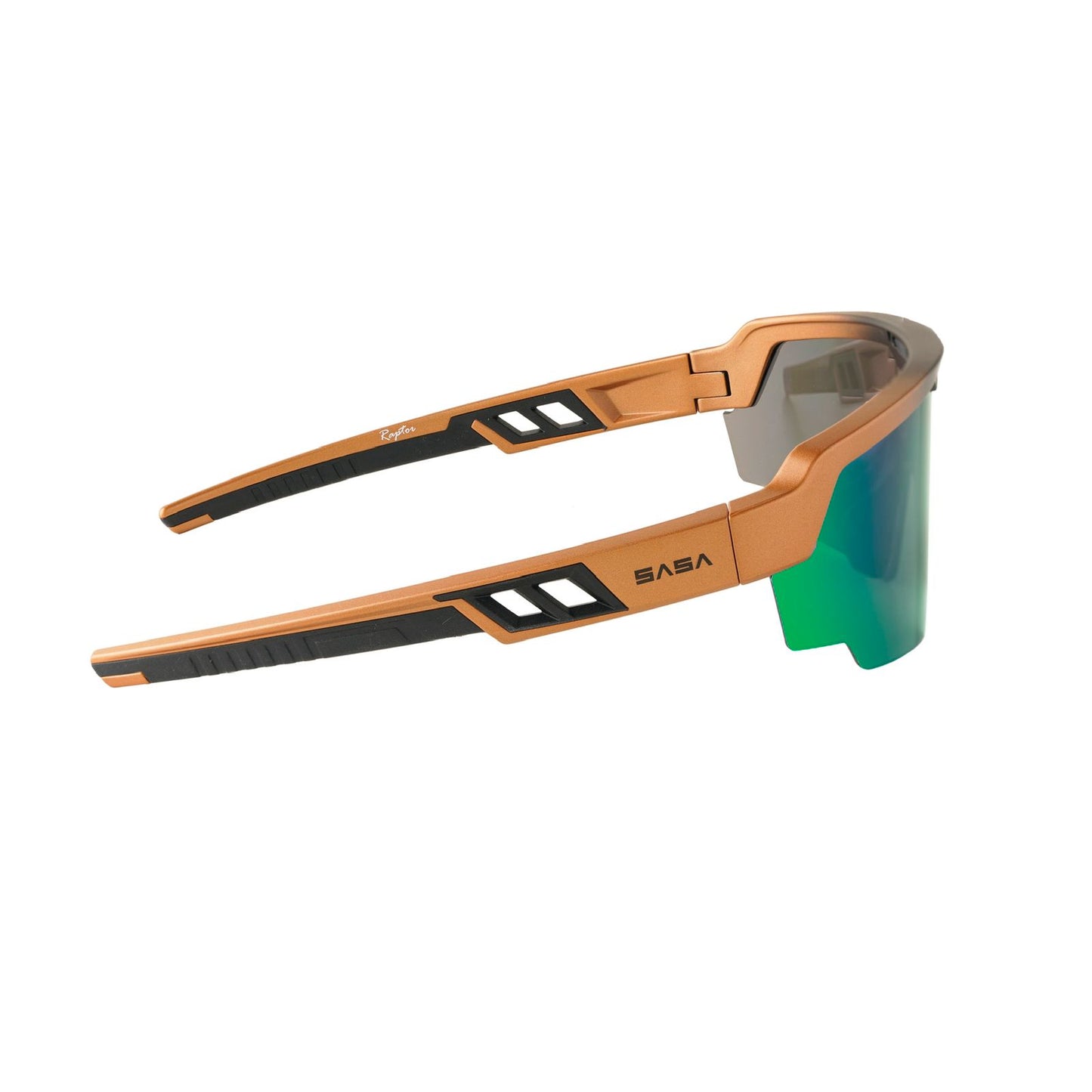 RAPTOR MATTE COPPER/BLACK FRAME GREEN REVO LENS