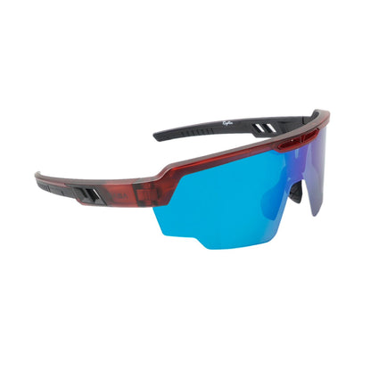 RAPTOR TRANSLUCENT RED FRAME ICE BLUE REVO LENS