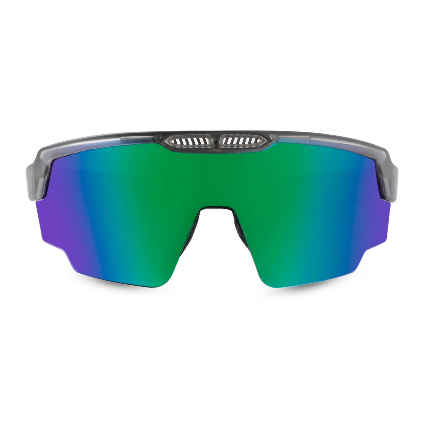 RAPTOR TRANSLUCENT GREY FRAME GREEN REVO LENS