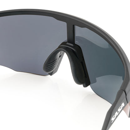 SASA VIPER MATTE BLACK FRAME LENS PC SMOKE ICE BLUE REVO SPORTS SUNGLASSES FOR CRICKET I CYCLING I MARATHON