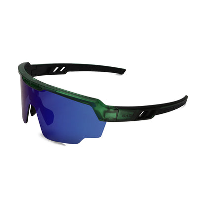 RAPTOR TRANSLUCENT GREEN FRAME BLUE REVO LENS