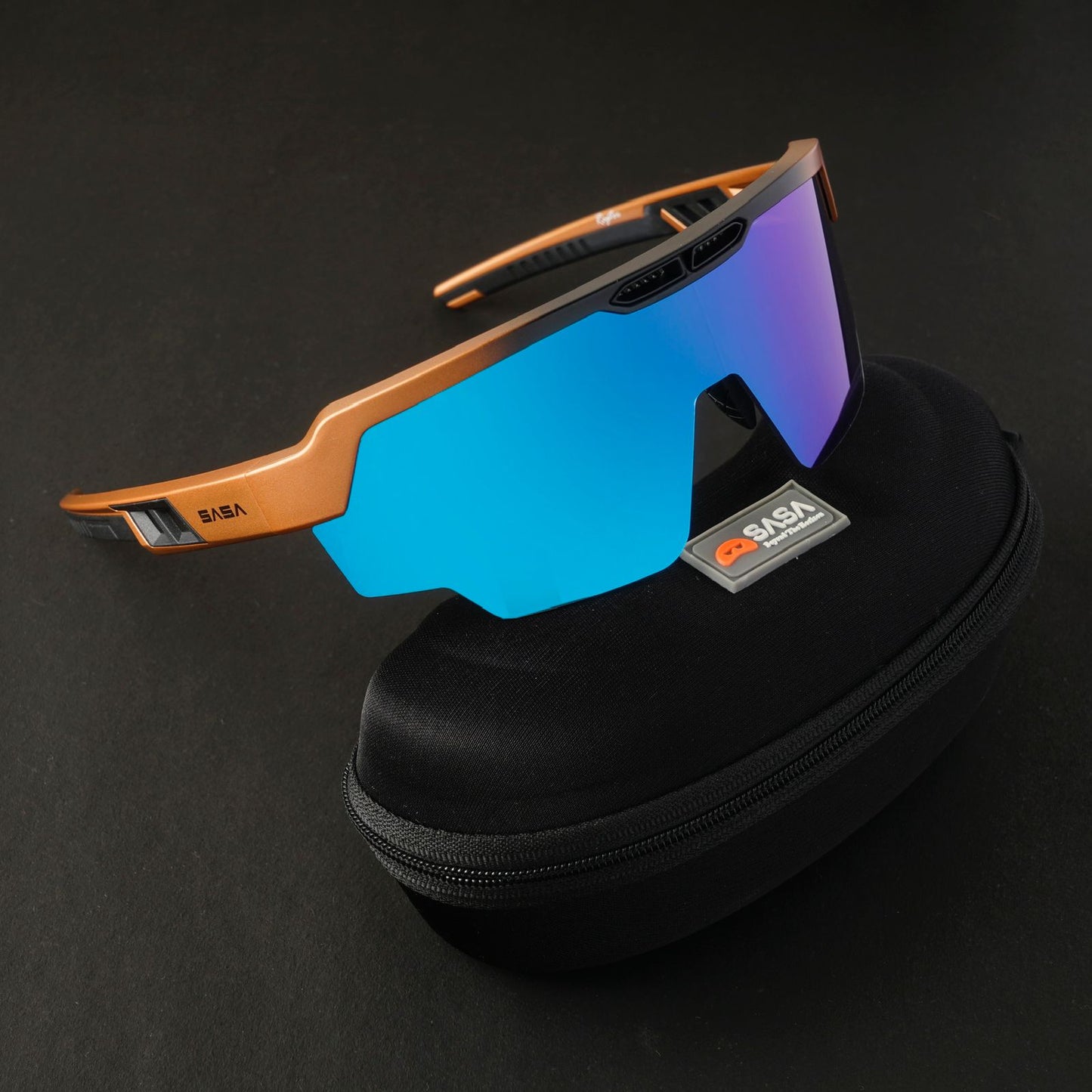 RAPTOR MATTE COPPER/BLACK FRAME ICE BLUE REVO LENS