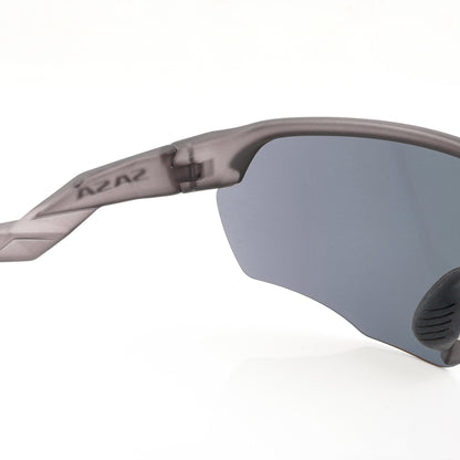 SASA VIPER TRANSLUCENT GREY FRAME LENS PC SMOKE ICE BLUE REVO SPORTS SUNGLASSES FOR CRICKET I CYCLING I MARATHON