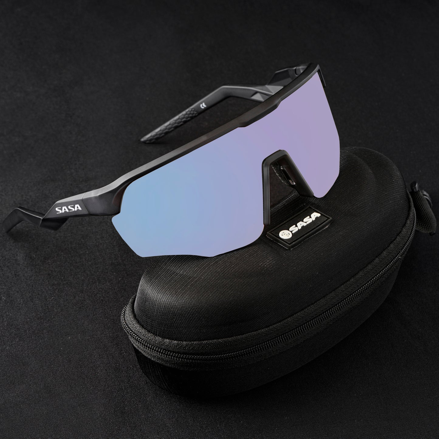 SASA VIPER TRANSLUCENT GREY FRAME LENS PC SMOKE ICE BLUE REVO SPORTS SUNGLASSES FOR CRICKET I CYCLING I MARATHON