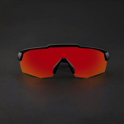 REBOUND FRAME MATTE BLACK LENS RED