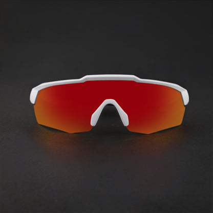 REBOUND FRAME MATTE WHITE LENS RED