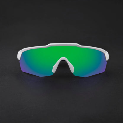 REBOUND FRAME MATTE WHITE LENS GREEN