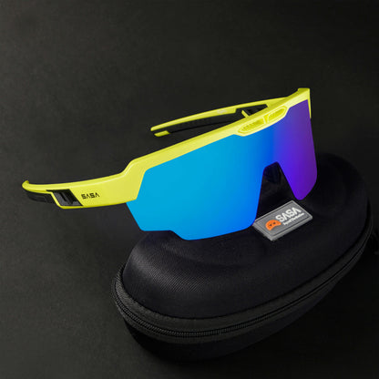 RAPTOR NEON YELLOW FRAME ICE BLUE REVO LENS