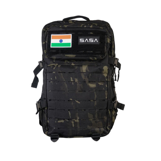 45L black camo Assault Military Tactical BackPack