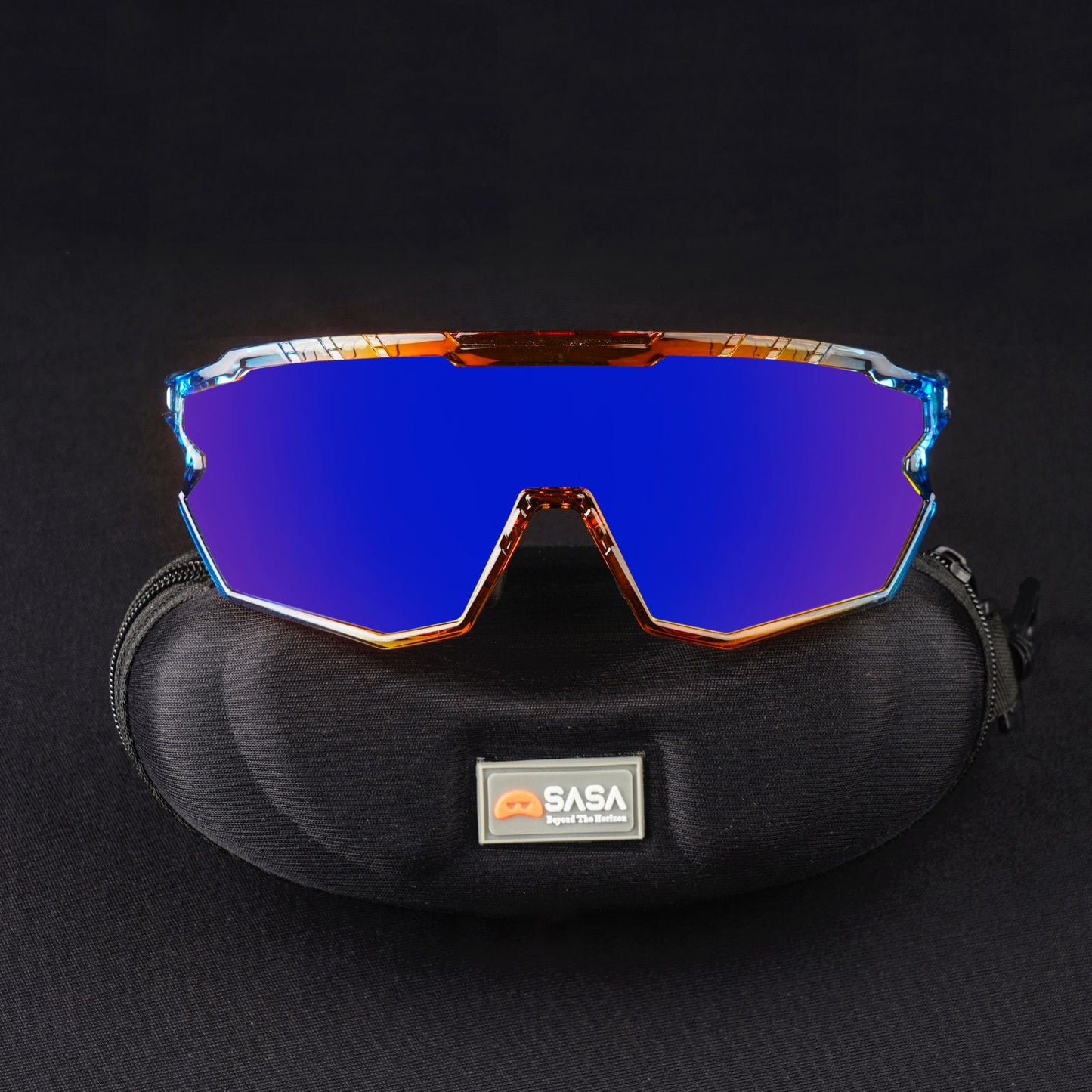 SASA Z SERIES PRISMATIC BLUE/ORANGE FRAME WITH BLUE REVO LENS