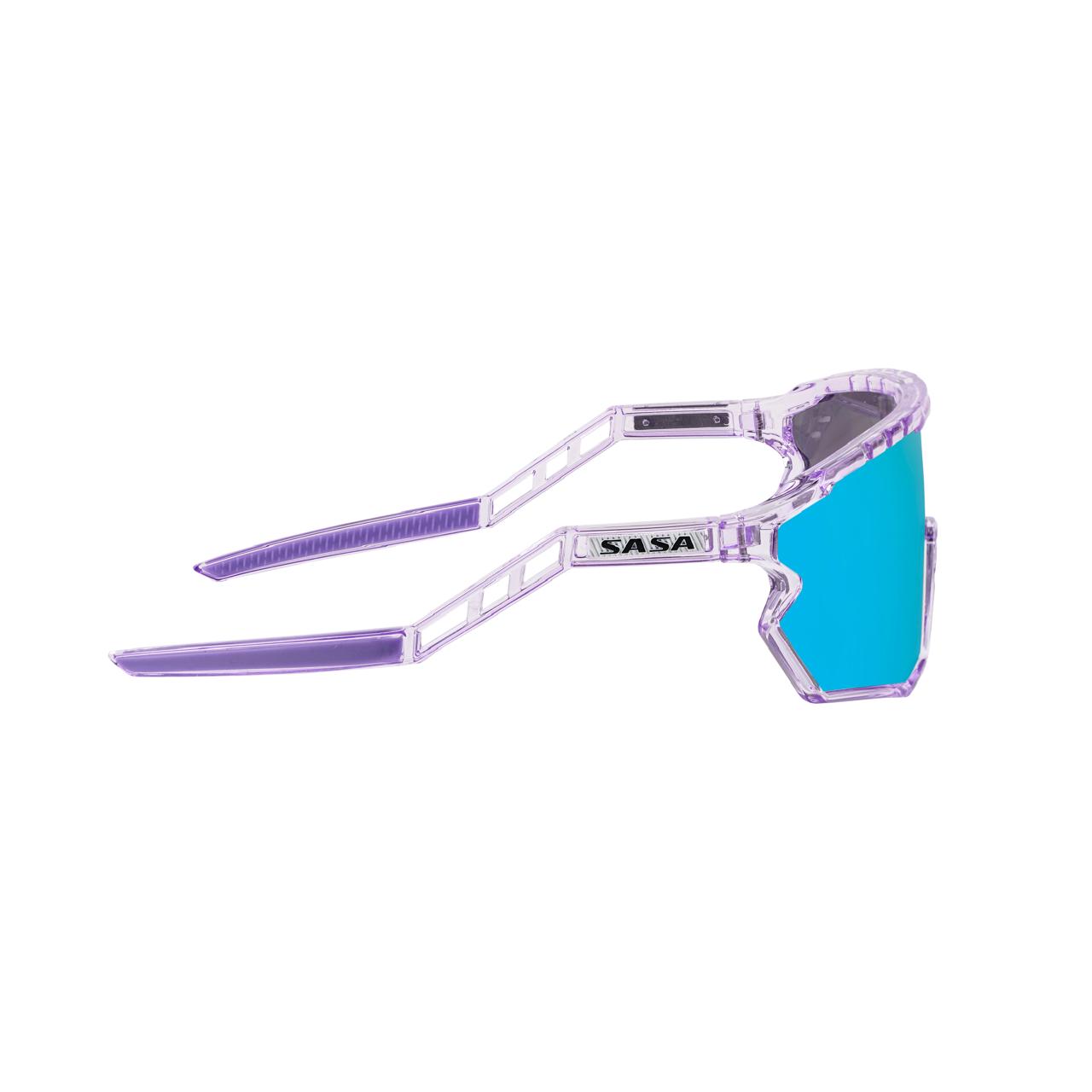 SASA Z SERIES PRISMATIC PURPLE FRAME WITH ICE BLUE REVO LENS