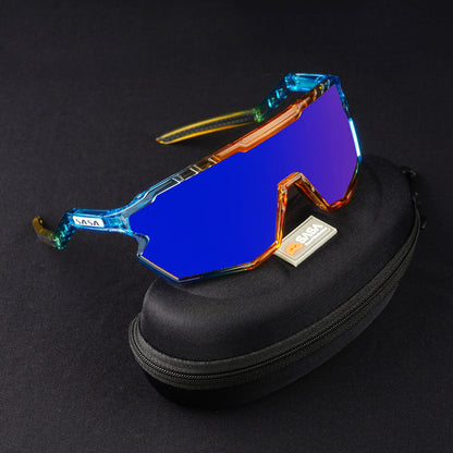 SASA Z SERIES PRISMATIC BLUE/ORANGE FRAME WITH BLUE REVO LENS