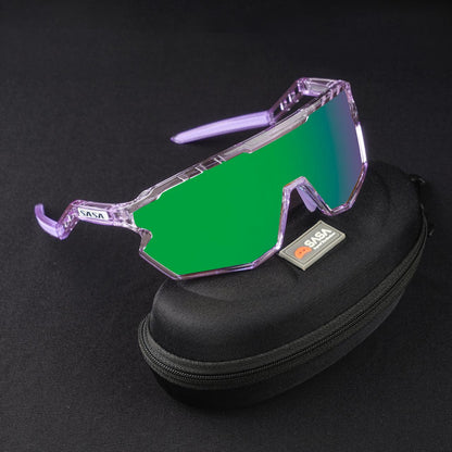 SASA Z SERIES PRISMATIC PURPLE FRAME WITH GREEN REVO LENS