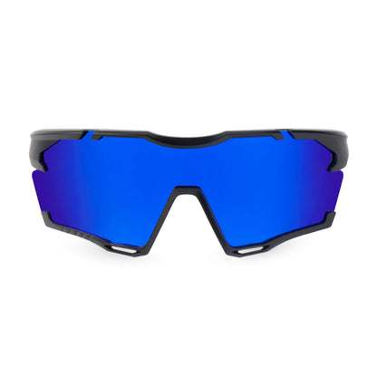 PHANTOM MATTE BLACK FRAME BLUE REVO LENS