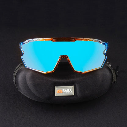 SASA Z Series Prismatic Blue / Orange Frame with Ice Blue Revo Lens