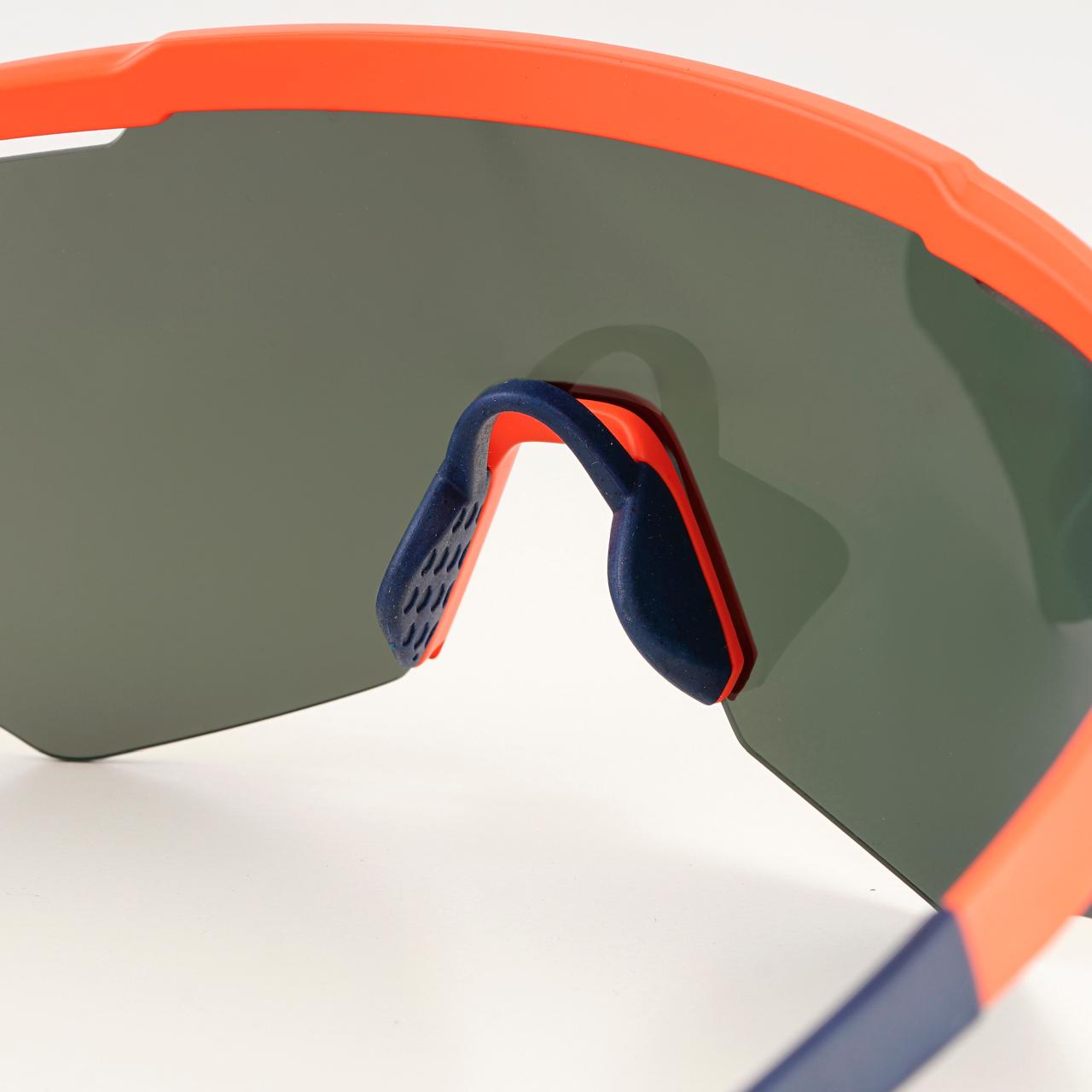 SASA M SERIES MATTE ORANGE FRAME WITH BLUE REVO LENS