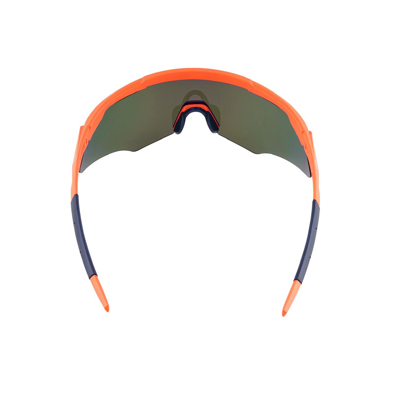 SASA M SERIES MATTE ORANGE FRAME WITH BLUE REVO LENS