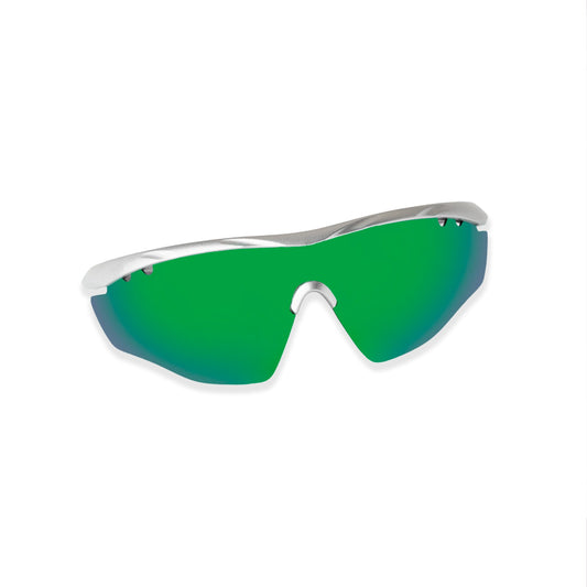 MATTE SILVER FRAME WITH GREEN REVO LENS HAWKEYE