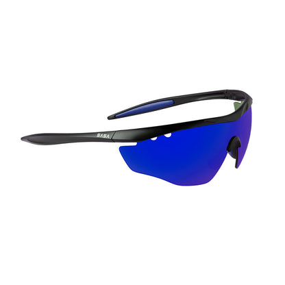 MATTE BLACK FRAME WITH BLUE REVO LENS HAWKEYE