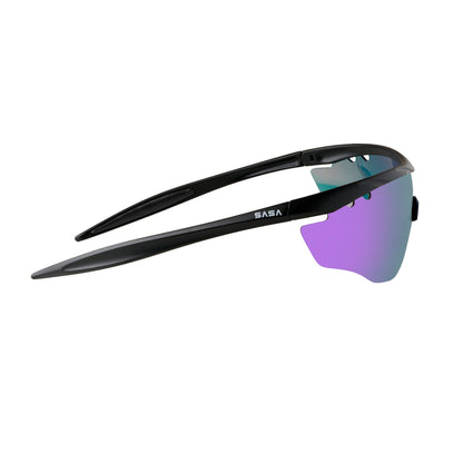 MATTE BLACK FRAME WITH PURPLE REVO LENS HAWKEYE