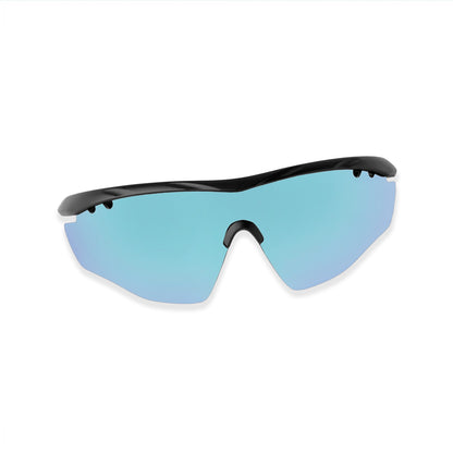 MATTE BLACK FRAME WITH ICE BLUE REVO LENS HAWKEYE