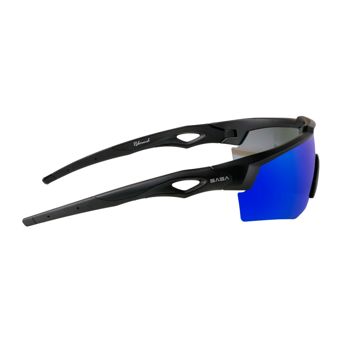 REBOUND FRAME MATTE BLACK LENS BLUE