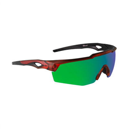 REBOUND FRAME TRANSLUCENT RED LENS GREEN