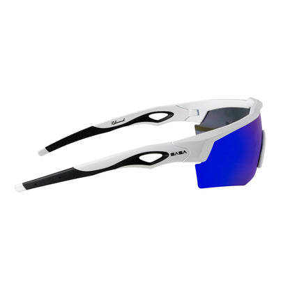 REBOUND FRAME MATTE WHITE LENS BLUE