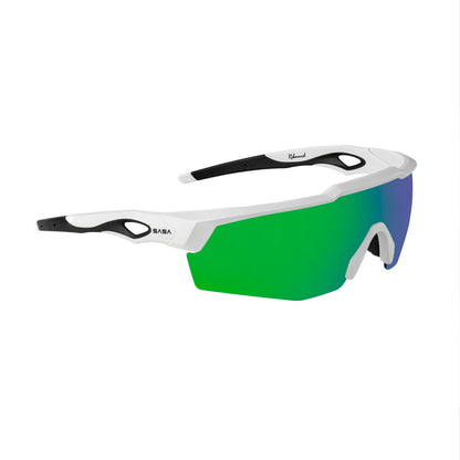 REBOUND FRAME MATTE WHITE LENS GREEN