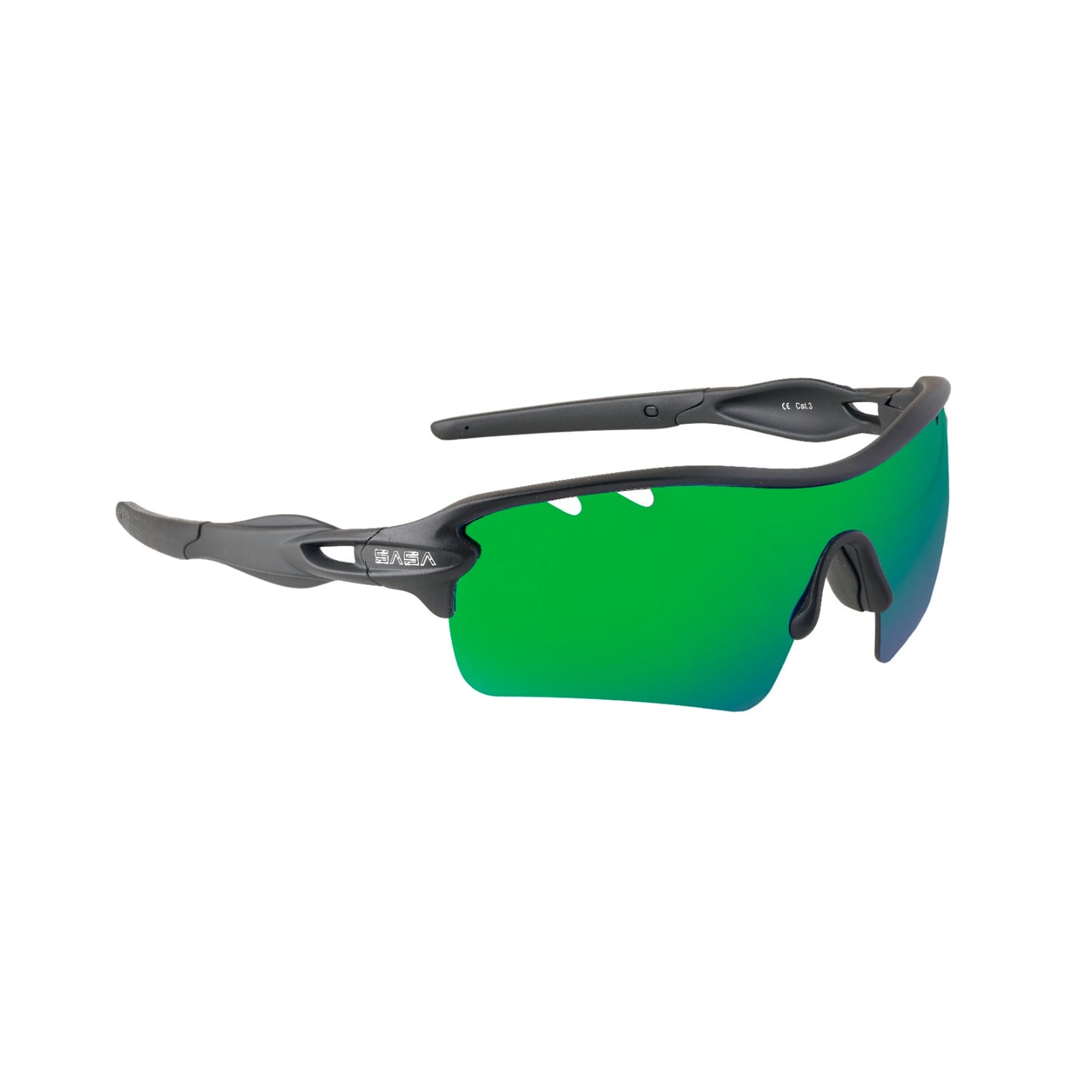 DISCOVERY-MENS BLACK FRAME GREEN LENS