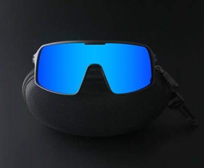 OMEGA BLACK FRAME BLUE LENS