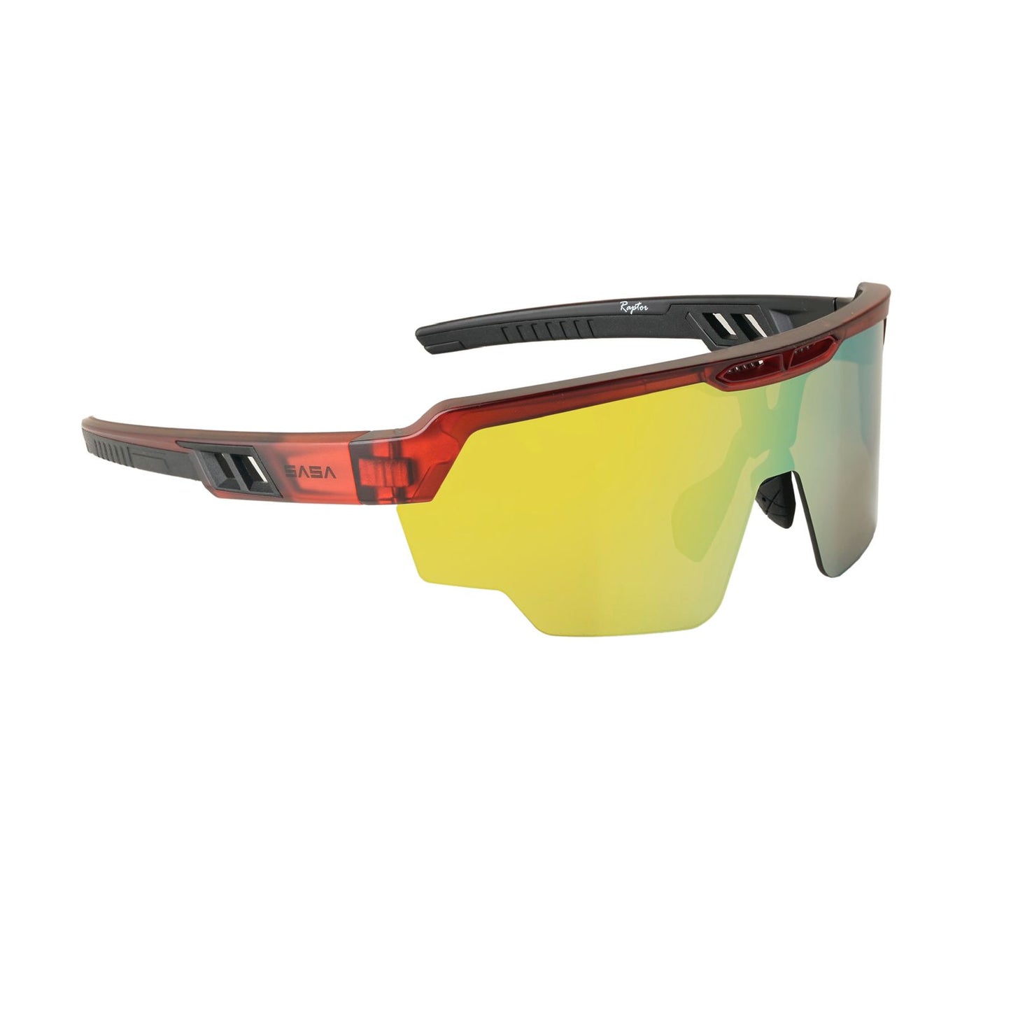 RAPTOR TRANSLUCENT RED FRAME YELLOW REVO LENS