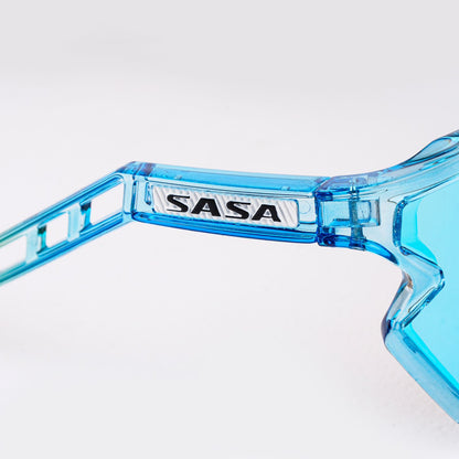 SASA Z Series Prismatic Blue / Orange Frame with Ice Blue Revo Lens