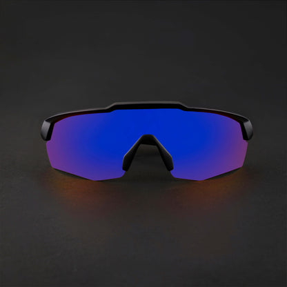 REBOUND FRAME MATTE BLACK LENS BLUE