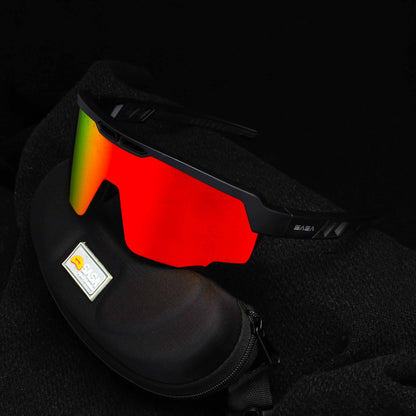 RAPTOR MATTE BLACK FRAME RED REVO LENS