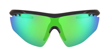 MATTE BLACK FRAME WITH GREEN REVO LENS HAWKEYE