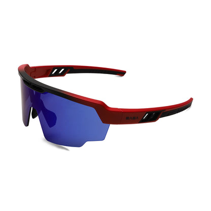 RAPTOR MATTE RED FRAME BLUE REVO LENS