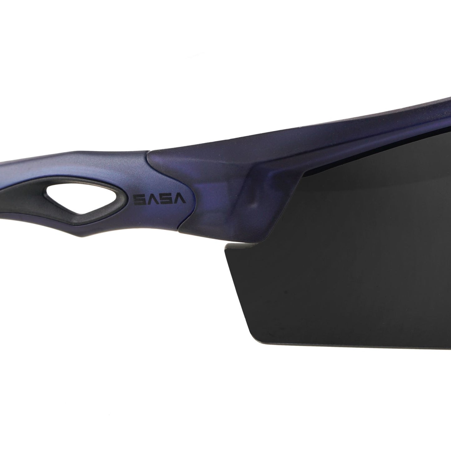SASA Rebound Translucent Blue Frame Smoke Black Lens Sports Sunglasses