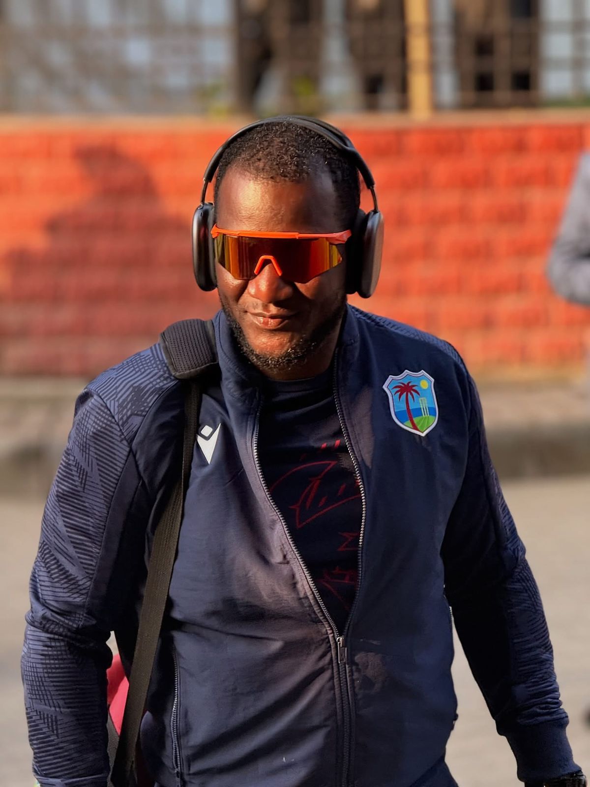 west indies cricketer darren sammy wearing sasa m series sports sunglasses