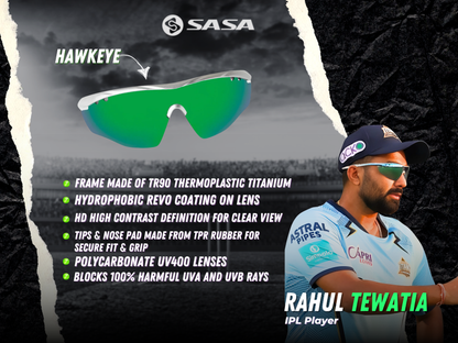 ipl player rahul tewatia wearing sasa hawkeye sports sunglasses