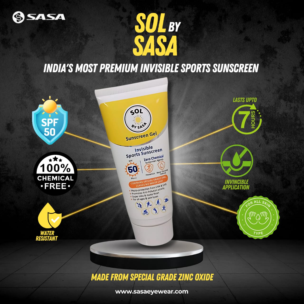 SOL by SASA: Premium Invisible Sports Sunscreen