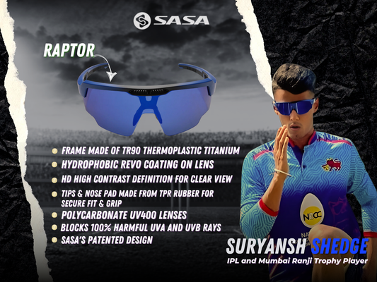 suryansh shedge wearing sasa raptor sports sunglasses
