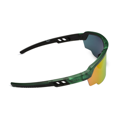 RAPTOR TRANSLUCENT GREEN FRAME RED REVO LENS