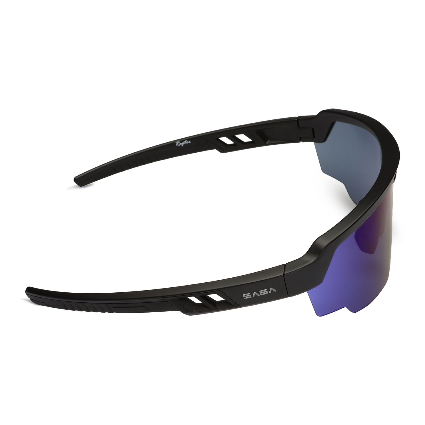 RAPTOR MATTE BLACK FRAME BLUE REVO LENS